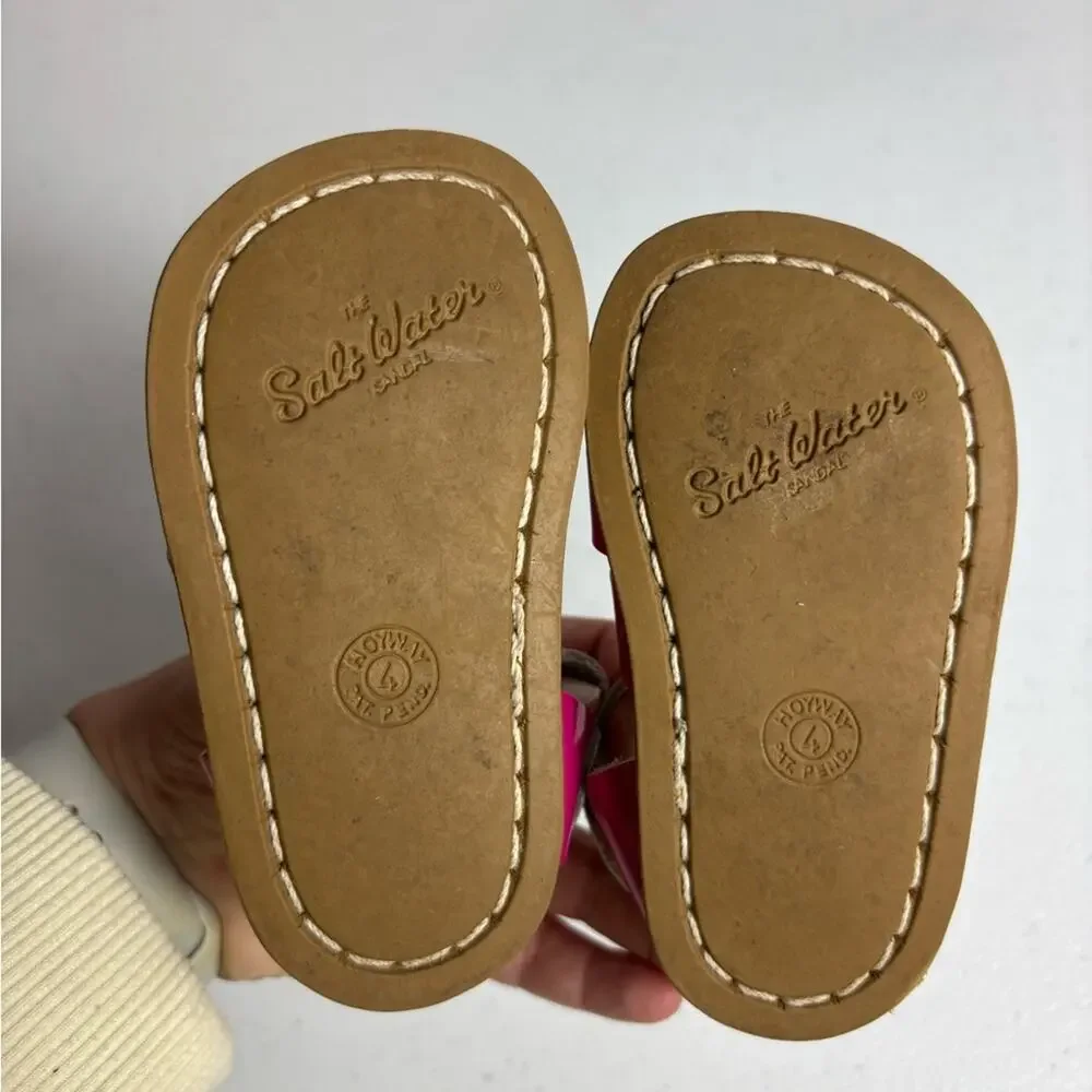 Salt Water Sandals Original Style in Shiny Fuchsia Child Size 4